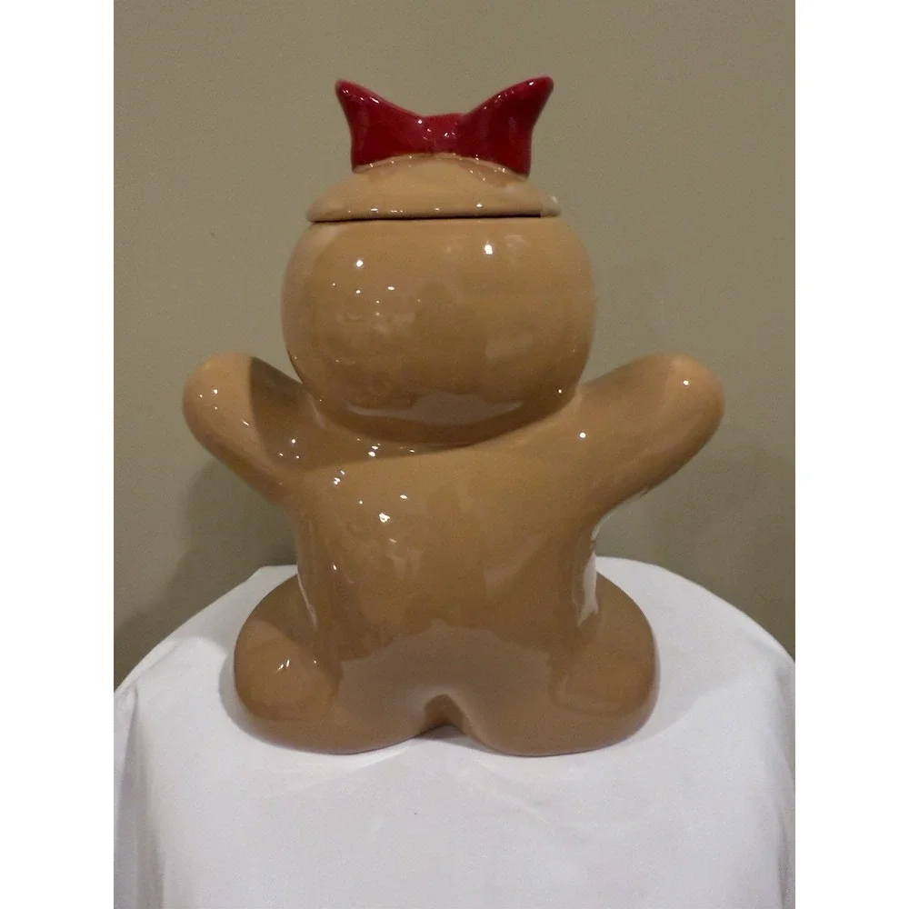 Peppermint & Pine Gingerbread Girl Christmas Holiday Cookie Jar Viral TIKTOK New